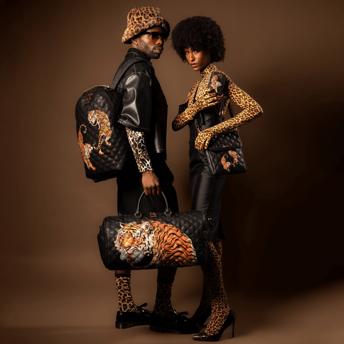 Women's Money Tigers Messenger Sling Handbag - Famous | Online Store