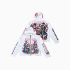 Men's Graphic Skeleton Rider Zip-Up Hoodie