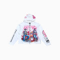 Men's Graphic Skeleton Rider Zip-Up Hoodie
