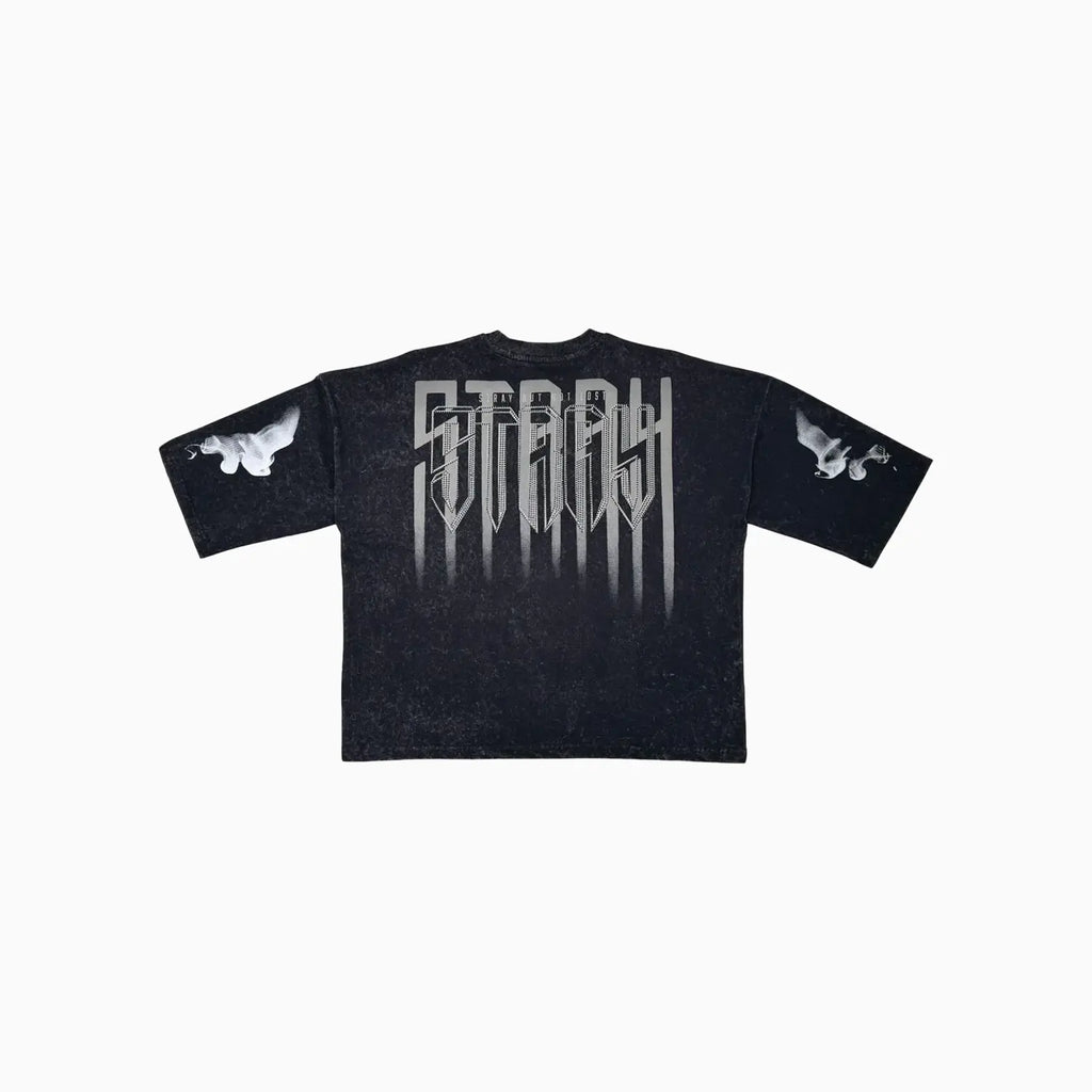 Men's Monarch Digital Skull Oversized Graphic T-Shirt
