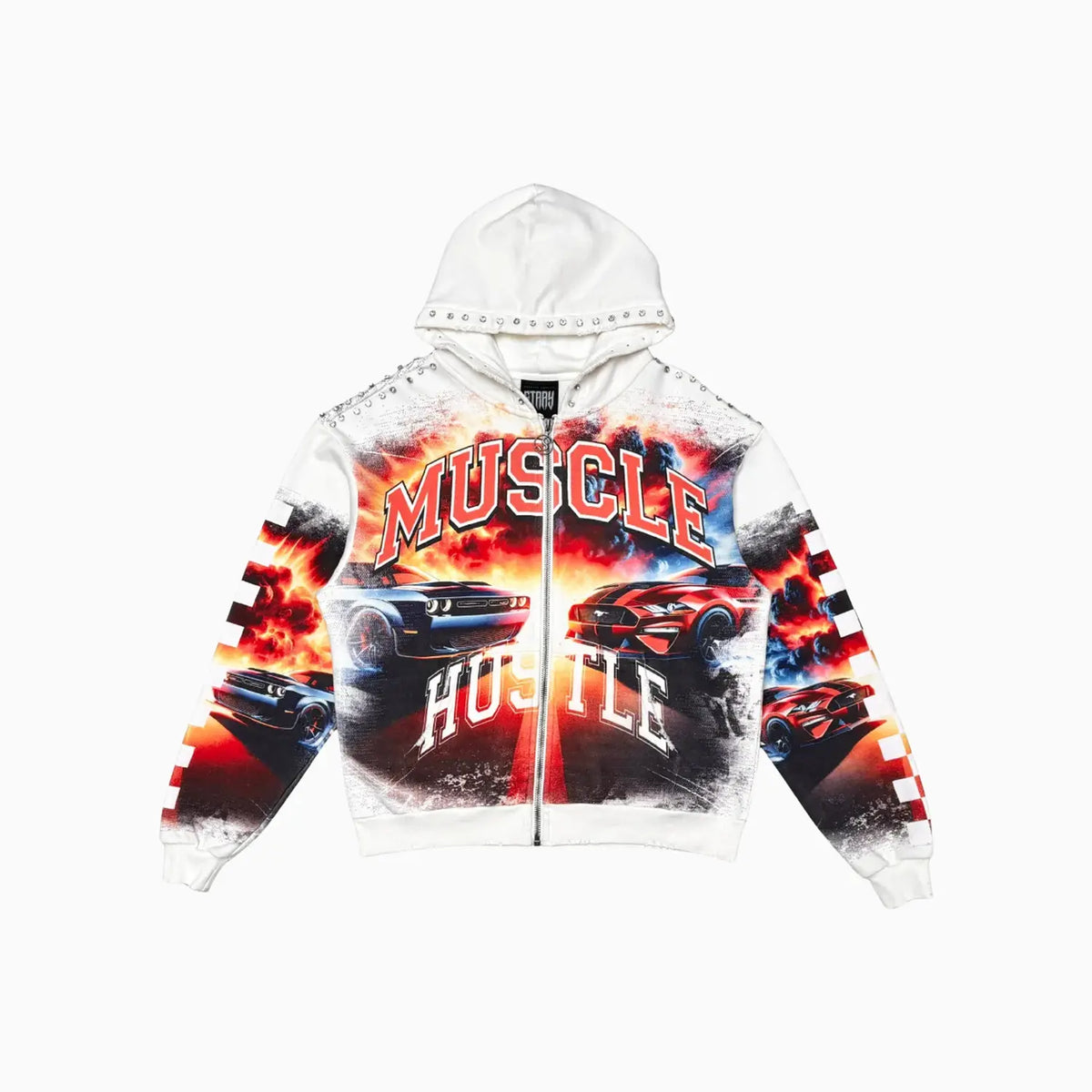 Men's Muscle Hustle Full Zip Hoodie