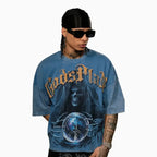 Camiseta de hombre de corte amplio y holgado con hombros caídos