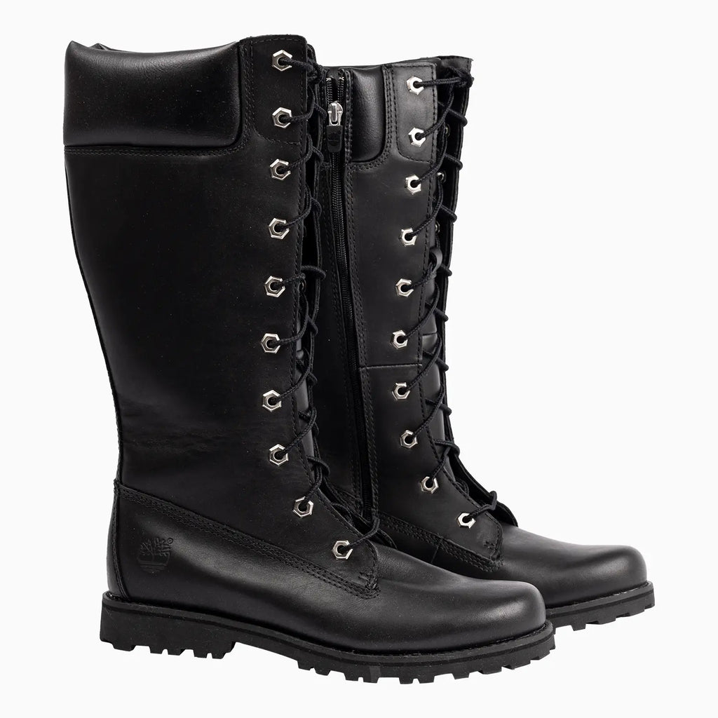Botas altas clásicas de asfalto para niños con cremallera lateral para primaria