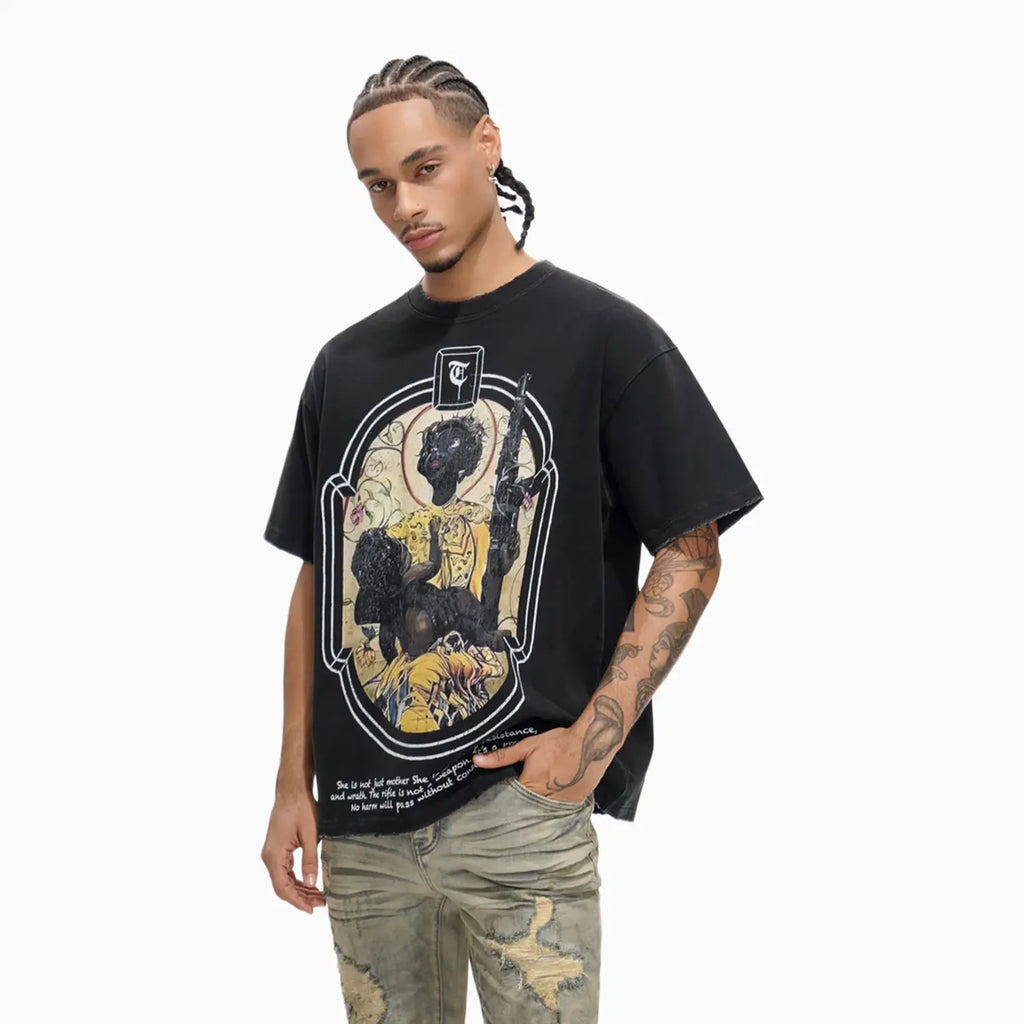 Camiseta negra JA'ZHYA DOPSON' para hombre