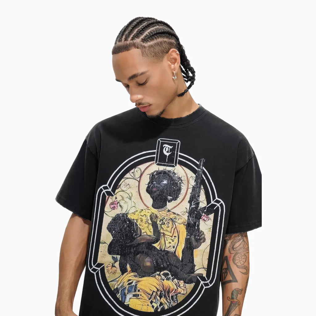 Camiseta negra JA'ZHYA DOPSON' para hombre