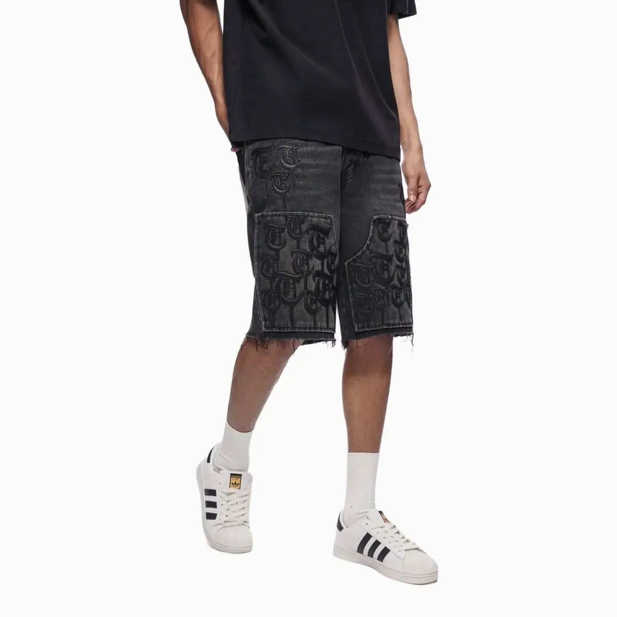 Men's Trnchs Script Denim Shorts