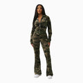Women's Camo Velour Shrunken Outfit - Famous | Online Store
