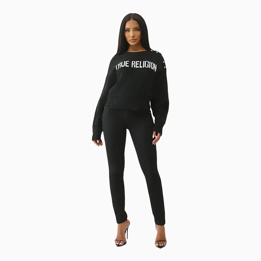 Women's Convertible Cold Shoulder Sweater - Famous | Online Store