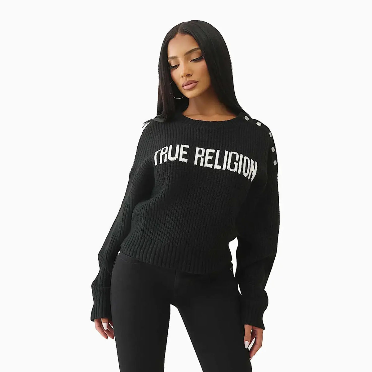 Women's Convertible Cold Shoulder Sweater