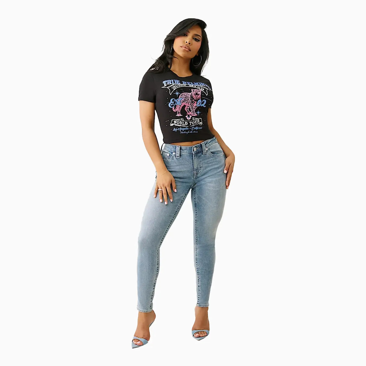 Women's Crystal Leopard Baby T-Shirt