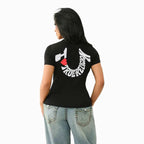 Women's Embroidered 'I LOVE TRUE RELIGION' T-Shirt