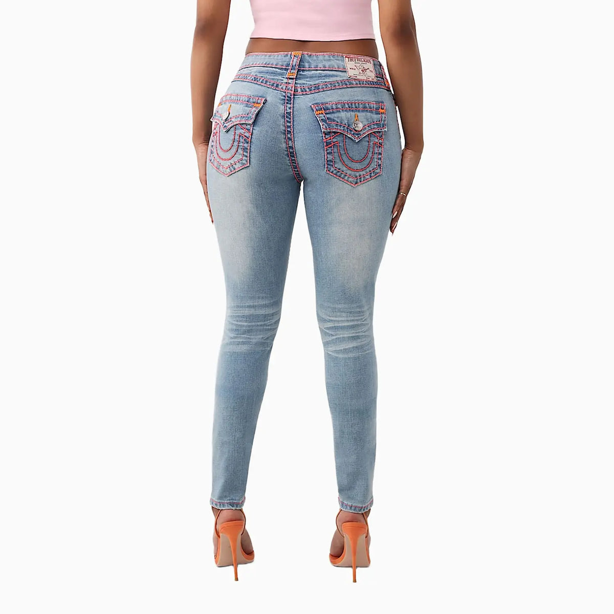 Women's Jennie Mid Rise Super T Flap Curvy Skinny Jean Pant