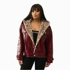 Women's Oversize Patent Leather Jacket