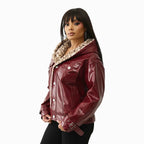 Women's Oversize Patent Leather Jacket