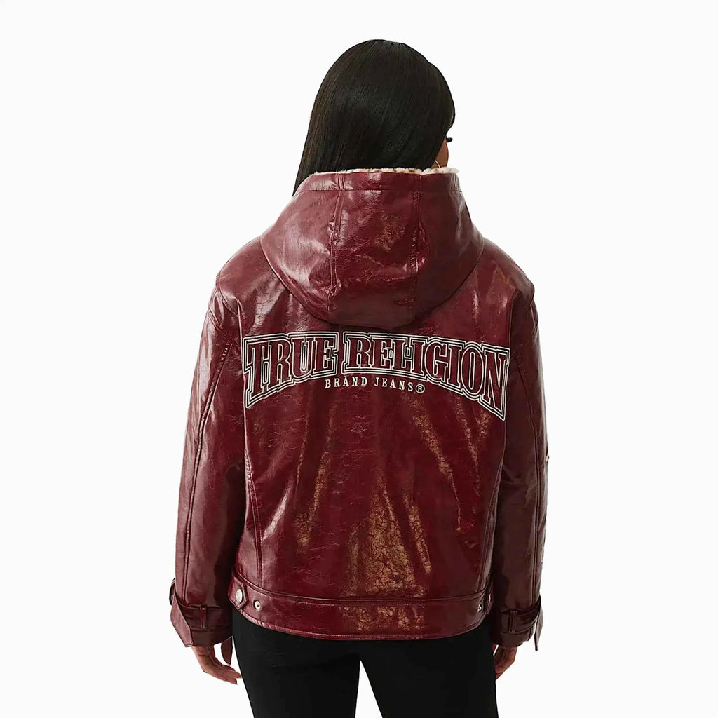 Women's Oversize Patent Leather Jacket