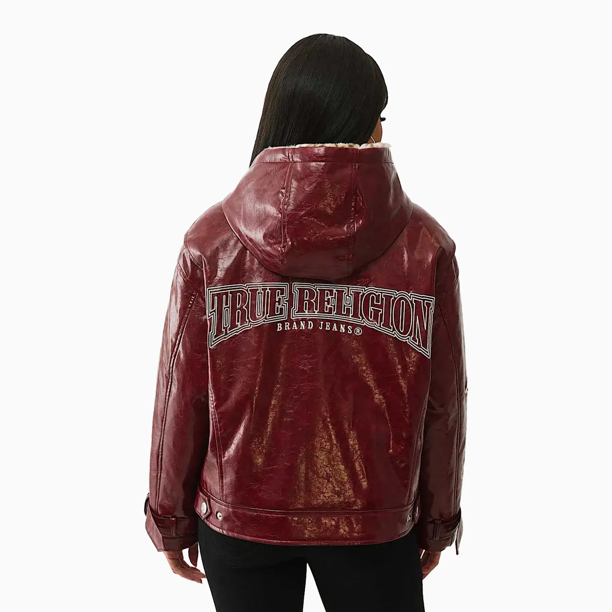 Women's Oversize Patent Leather Jacket
