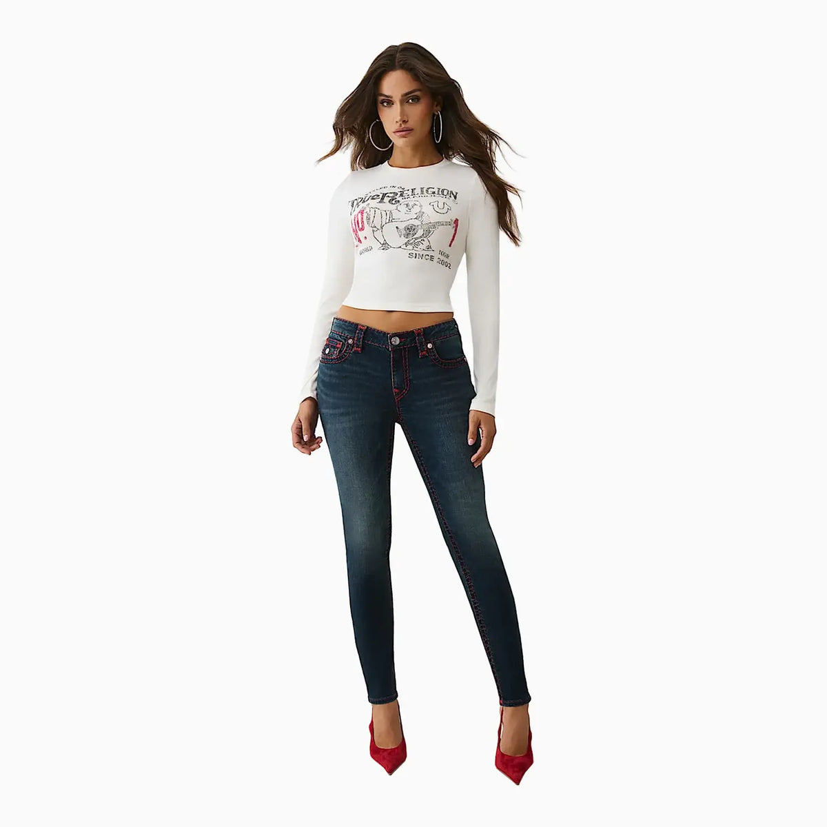 Women's Printed Buddha Long Sleeve Baby T-Shirt