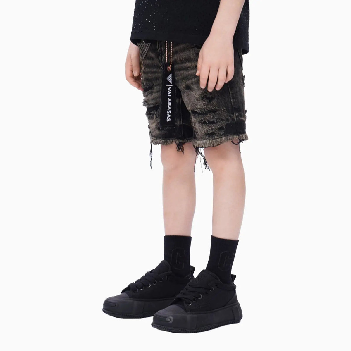 Kid's Clipped Denim Shorts