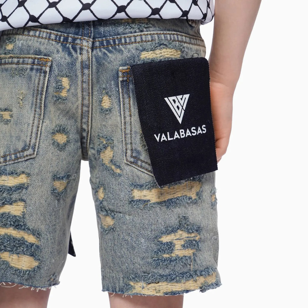 Kid's Incise Denim Shorts