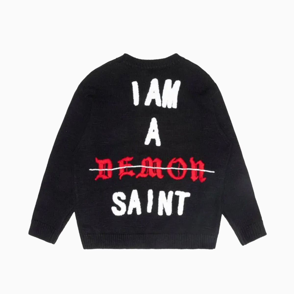 Men's Altered Crew Neck Black Sweatshirt