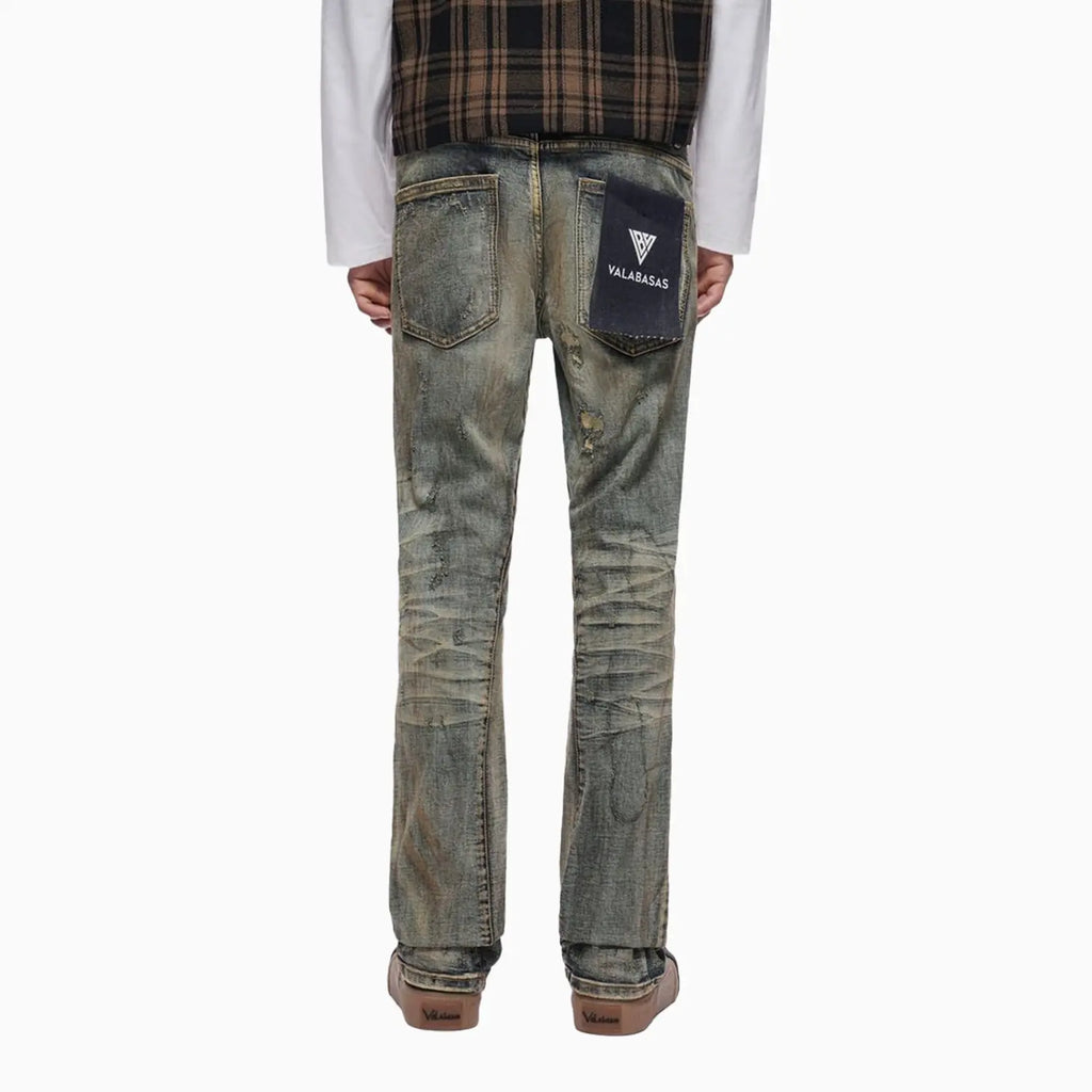 Pantalón de mezclilla apilado estático para hombre