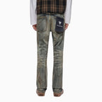 Pantalón de mezclilla apilado estático para hombre