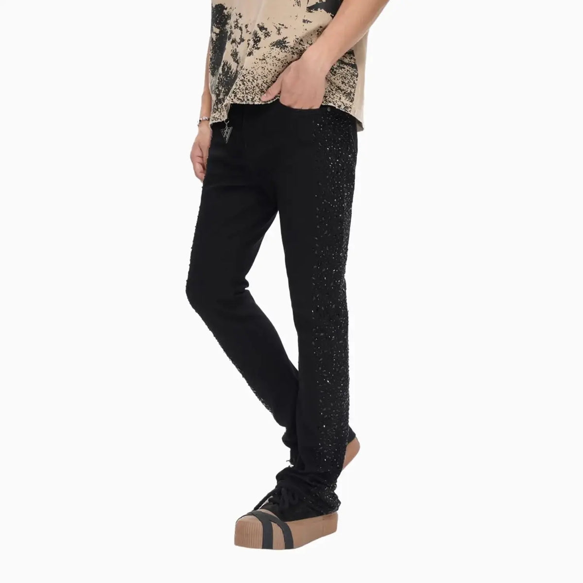 Men's Stock Jet Stacked Flare Denim Pant