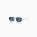 Lunettes de soleil Versace bleues et argentées pour homme