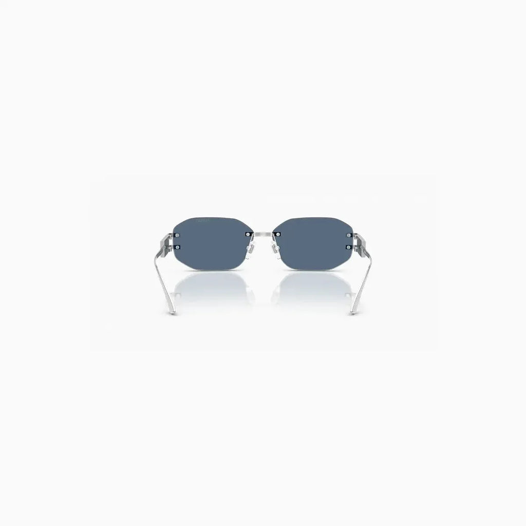 Lunettes de soleil Versace bleues et argentées pour homme