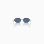 Lunettes de soleil Versace bleues et argentées pour homme