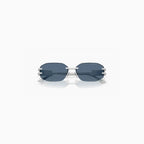 Lunettes de soleil Versace bleues et argentées pour homme