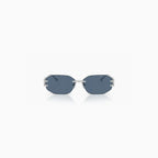 Lunettes de soleil Versace bleues et argentées pour homme