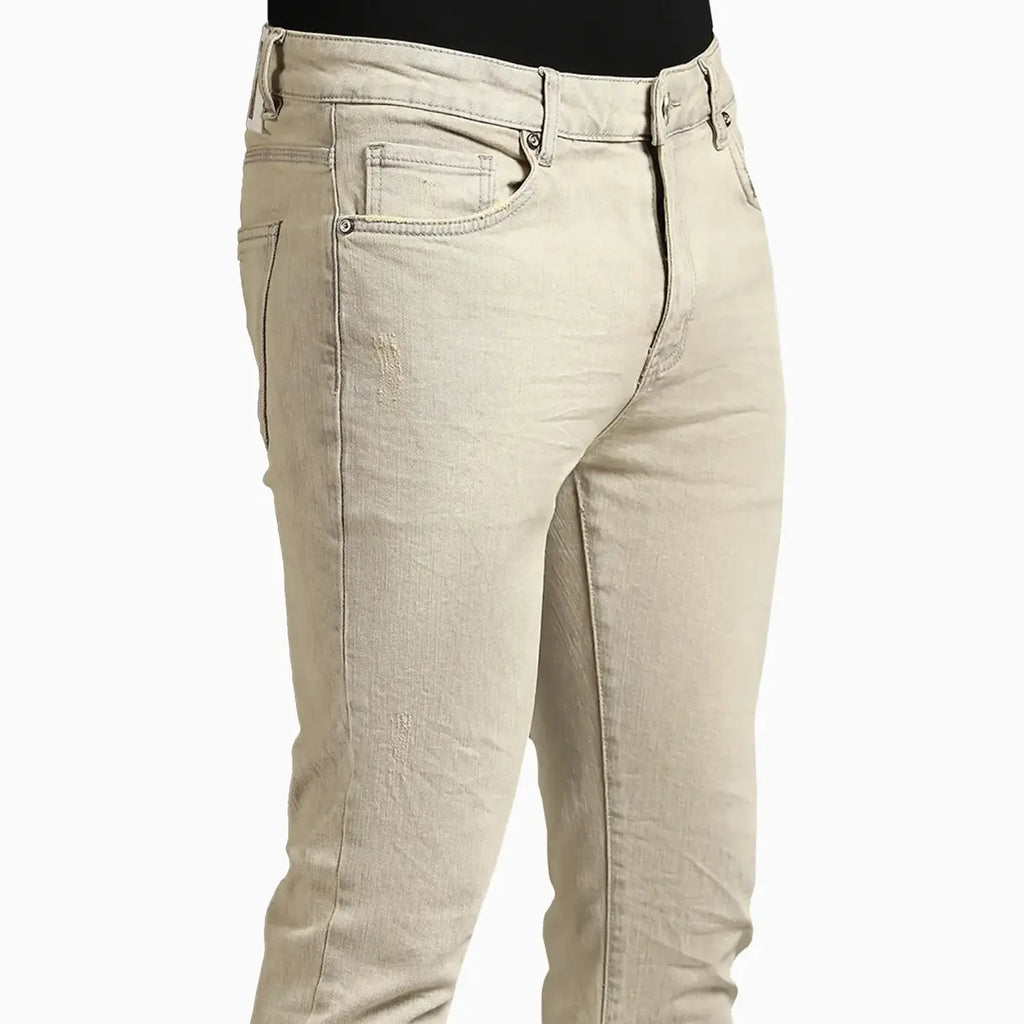 Pantalones vaqueros de hombre con corte apilado