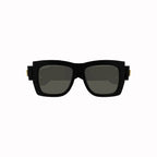 Women's Gucci Shiny Black Rectangular Sunglasses - Famous | Online Store