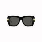 Women's Gucci Shiny Black Rectangular Sunglasses - Famous | Online Store